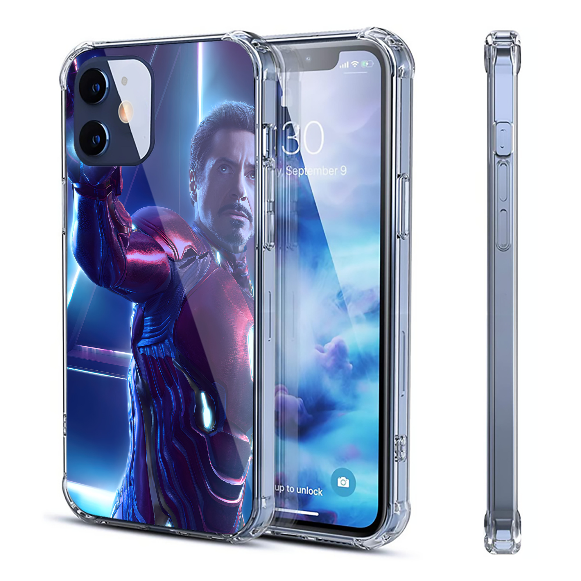 （画像用） アベンジャーズ The Avengers 【iPhone 12シリーズ対応】透明スマホケース（クリアソフトケース）